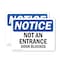 Signmission Not An Entrance Door Blocked OSHA Notice Sign, Vinyl Decal, 10in W x 7in L, 2PK OS-2PACK-NS-D-710-L-15144 - alternate 1